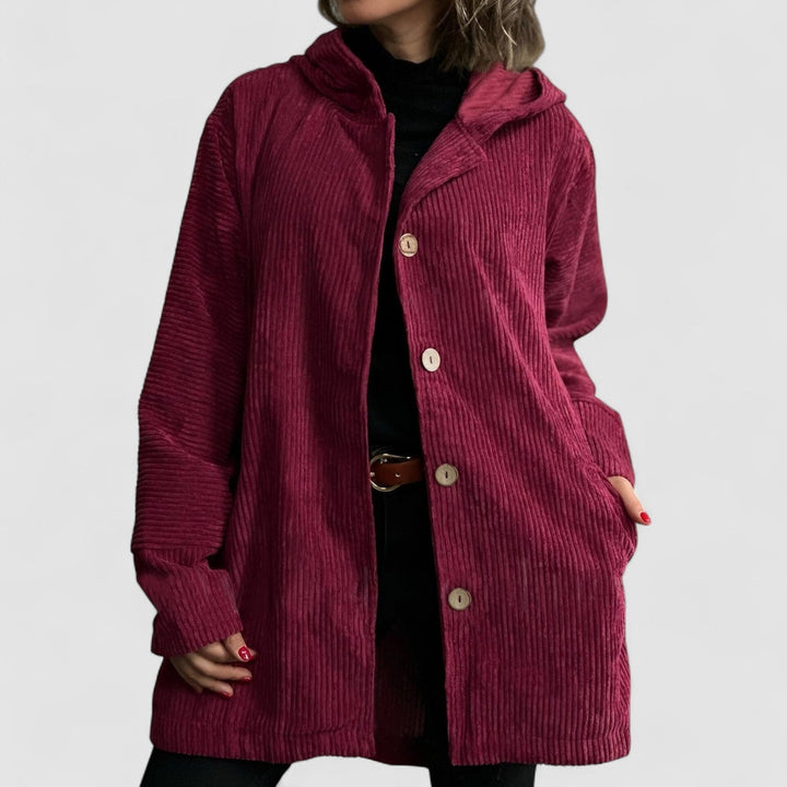 Cordia Comfortable Hooded Corduroy Jacket