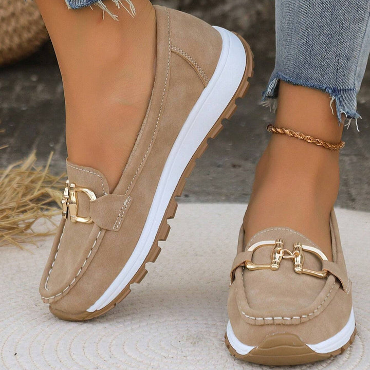 Elly Stylish Buckle Loafers