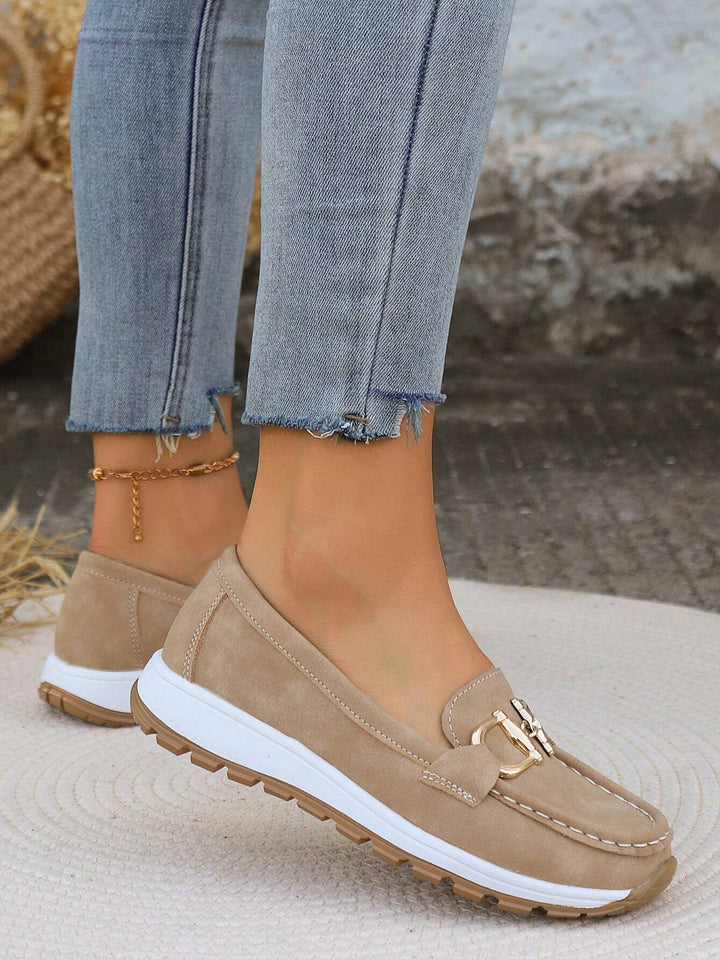 Elly Stylish Buckle Loafers