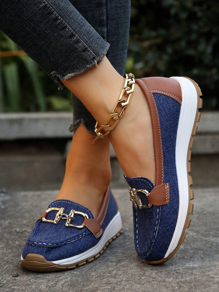 Elly Stylish Buckle Loafers