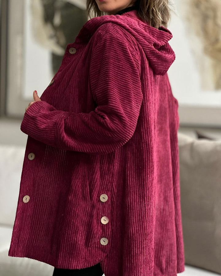 Cordia Comfortable Hooded Corduroy Jacket