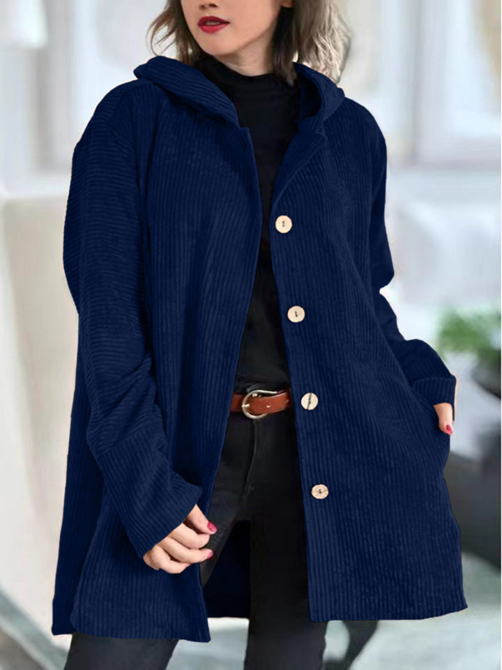 Cordia Comfortable Hooded Corduroy Jacket
