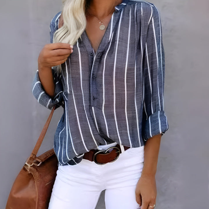 Maddie Striped Button