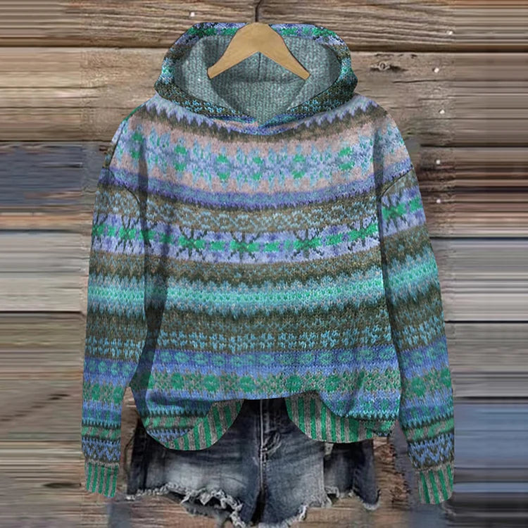 Gaby Vintage Ethnic-Inspired Hoodie