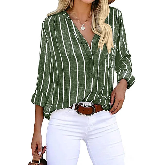 Maddie Striped Button