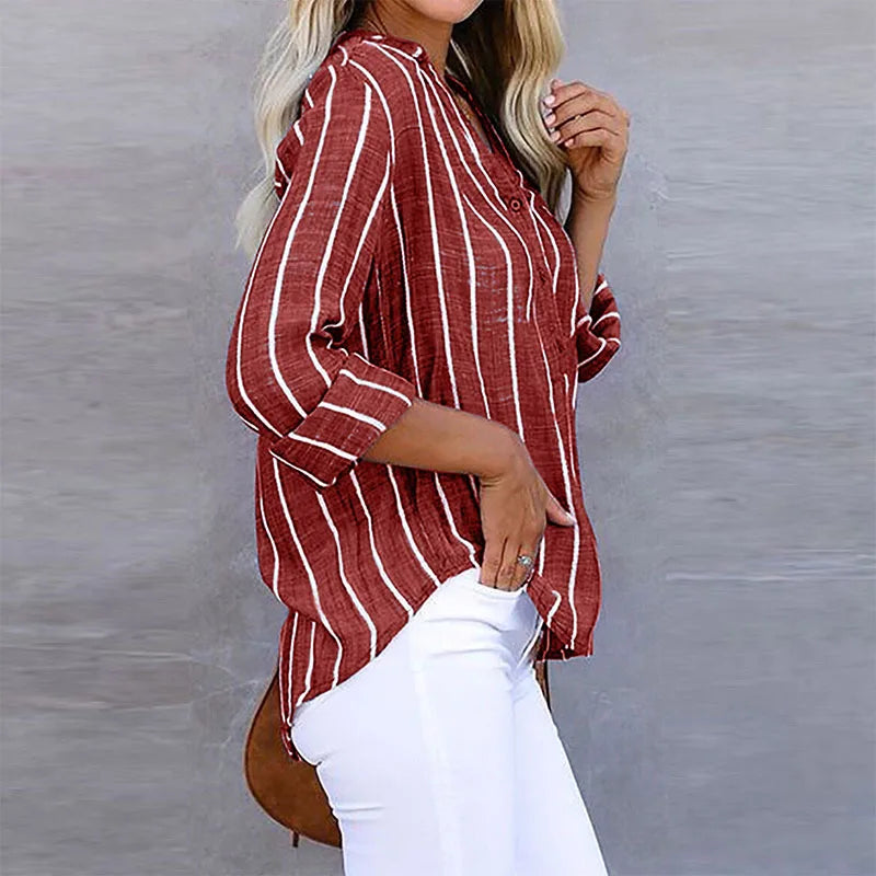 Maddie Striped Button