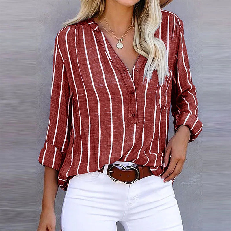 Maddie Striped Button
