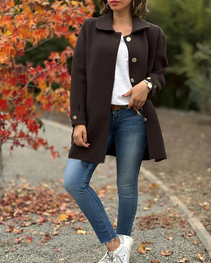 Moana Oversized Classic Button Coat