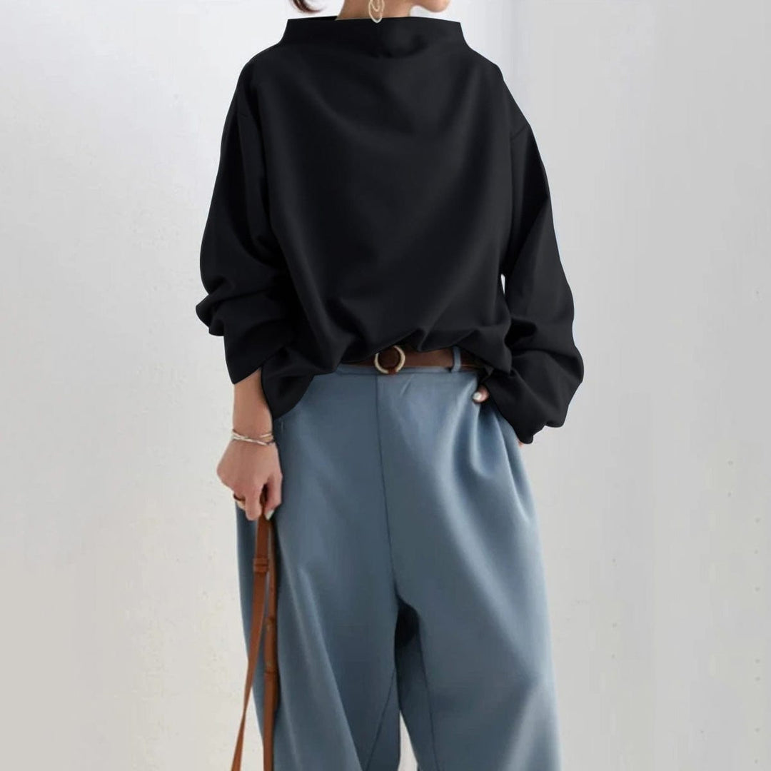 Elly Casual High-Neck Top