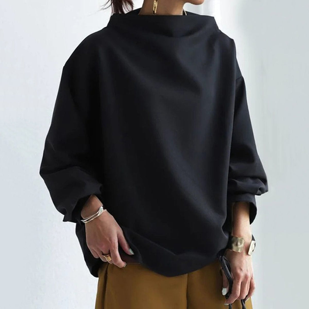 Elly Casual High-Neck Top