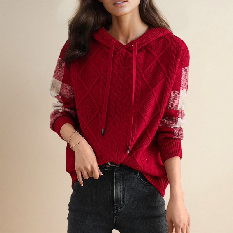 Leonie Jacquard Hooded Knit