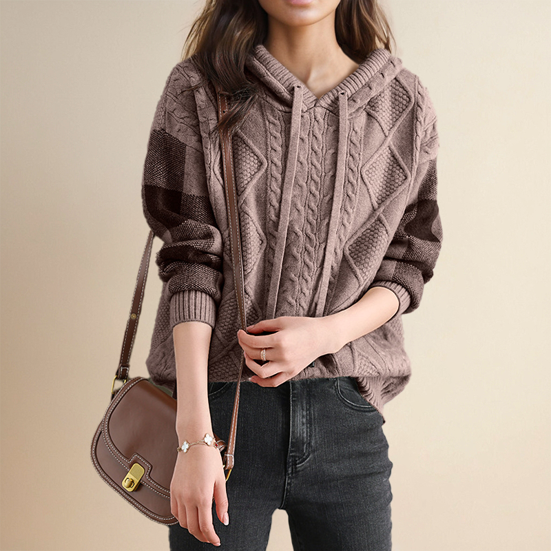 Leonie Jacquard Hooded Knit