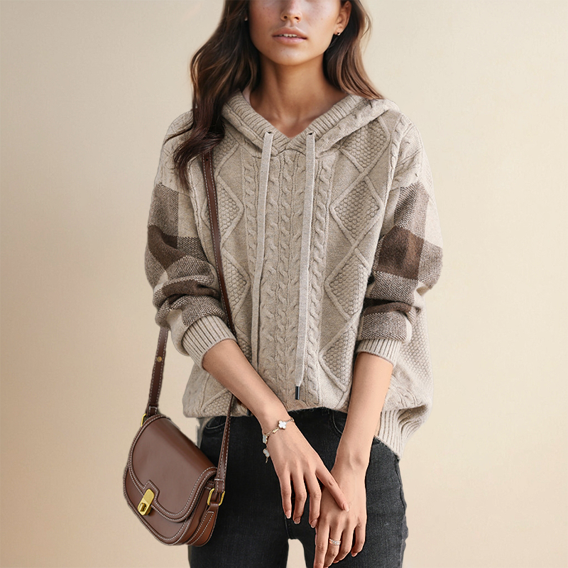 Leonie Jacquard Hooded Knit